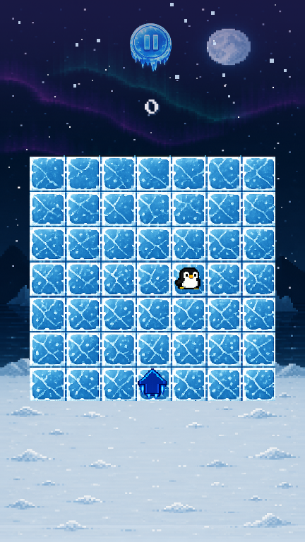 Wave 1: one ice chunk on an empty board